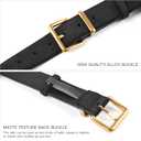 ALUSBELL Womens Suede Waist Belt with Gold Buckle Black 1.3inch (Black)