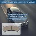 Premium Ceramic Disc Brake Pad Set - Compatible with Select Cadillac Escalade; Chevrolet Avalanche, Express, Silverado, Suburban, Tahoe; GMC Savana, Sierra, Yukon XL + More