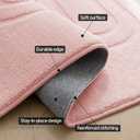Amazon Basics Indoor Area Rugs, Soft-Touch Washable Home Decor Carpet for Living Room Bedroom, 9' L × 6' W, Modern Pink