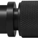 Ivilon Curtain Rods for Windows - Diamond Knurled End Cap, 1 inch Diameter, Telescoping Adjustable Curtain Rod, 72 to 144 Inches. Color Black