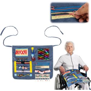 Fidget Apron for Elderly, Fidget Blanket for Adults with Dementia, Dementia Products for Elderly, Sensory Blanket for Dementia Patients or Alzheimer, Dementia Gadgets Apron