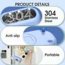 Professional Ultrasonic Jewelry Cleaner with Digital Timer,50KHz Ultrasonic Cleaner Machine with 304 Stainless Steel for Jewelry,Eyeglasses, Rings, Coin, Watch Strap, Dentures, Hygiene Items (Blue)
