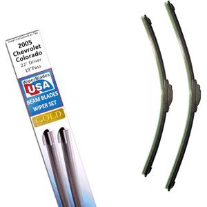 Gold Beam Wiper Blades Set for 2005 Chevrolet Colorado - 22" Driver Side + 19" Passenger Side - WiperBladesUSA Gold Beam Wiper Blades (2005 Set/2)