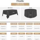 Fitable 8 Pack Table Cloth Rectangle Table: Stain and Wrinkle Resistant Tablecloth Rectangular, Washable Polyester Tablecloths for Wedding Party Dining Banquet Event Catering(White, 70x120 Inch)