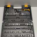 121 Piece 1/4” & 3/8” Drive 72-Tooth SAE/Metric Mechanics Hand Tool Set