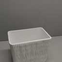 White Marble Wave Carved Small Bathroom Trash Can 2.5 Gallon(9 Liter), Resin Heavy Sturdy Small Kitchen Garbage Can,Living Room Bedroom Trash Can, Decorative Wastebasket for Home, Garden, Office