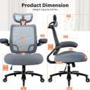 Big and Tall Office Chair with 500 LBSCapacity and Memory Foam Seat, Grey
Heavy duty executive chair, plus-size computer desk chair, saddle-shaped seat, flip-up arms, 3D headrest, for home and office
