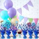 Miliocry 6 Pack Metallic Foil Spray Centerpiece Star Table Decoration Burst Table Centerpieces for Birthday Wedding Anniversary Graduation Holiday Party Supplies Decor Blue
