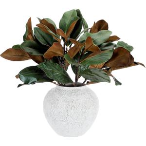 Magnolia Artificial Leaves Branches 3D Magnolia Pick Faux Stems Simulation Leaves Twigs for Indoor Outdoor Spring Vase Filling Home Office Table Decoration(6 Pcs,Green,22 Inch)