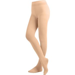 EMEM Apparel Women's Solid Colored Opaque Microfiber Footed Tights (Nude, B)
