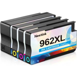 962XL Ink Replacement for HP 962XL Ink Cartridges Combo Pack for HP Ink 962XL Black and 962 Color Combo Pack Use with Officejet Pro 9010 Ink Cartridges 9015 9020 9025 Printers (4P 1BK,1C,1M,1Y)