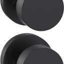 Goldenwarm 2 Pcs Black Dummy Door Knobs, Heavy Duty Zinc-Alloy Matte Black No-Turning Interior Door Knobs, Indoor Doorknobs for Hallway, Inactive Half Dummy Door Knob (1 Pack)