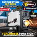 ROKKIT 8KW Diesel Heater, 110V/12V All-in-One Diesel Air Heater, Portable Diesel Heater with LCD Monitor & Remote Control, Fast Heating Low Noise Diesel Parking Heater for Tent, Car, RV, Camper
