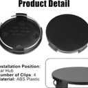X AUTOHAUX 4 Pcs Universal 65mm OD 63mm ID 4 Clips Wheel Tyre Center Hub Caps Cover Black for Auto Vehicle