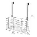 iDesign Countertop or Over-The-Cabinet Clear/Chrome OTC Hair Tool Organizer