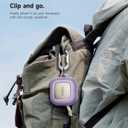 SURITCH for SHOKZ OpenFit Case Cover, Shockproof Magnetic Cases for SHOKZ OpenFit Open-Ear Earbuds True Wireless Bluetooth Headphones, Protective Cover with Magnetic Lid Lock & Carabiner, Purple