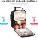Lovoeo Lunch box Lunch bag for men women Insulated Lunchbox Lunch bags for Work Picnic Travel (Black)