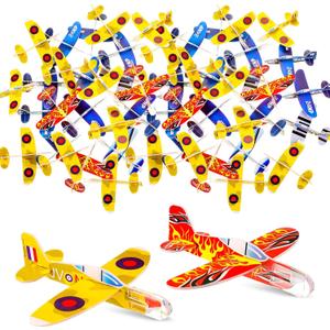 Hanaive 100 Pcs Foam Glider Planes for Kids, Mini Airplane Toys Bulk Flying Games Toys for Birthday Party Favors Goodie Bag Stuffers Boys Girls Valentines Gifts Classroom Carnival Prizes