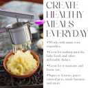 Bellemain Heavy-Duty Stainless Steel Potato Ricer & Masher | 15 oz, Perfect for Mashed Potatoes | Kitchen Tool with 3 Interchangeable Discs (Purple)