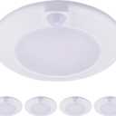 CLOUDY BAY [4 Pack] Motion Sensor Ceiling Light Indoor,120V CRI90 10W 5000K Bright Day Light,6.5 inch LED Flush Mount Ceiling Lighting Fixture for Garage,Walk-in Closet,Attic,Pantry Wet Location