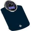 ZENO Hybrid 2-in-1 Analog & Digital Weighing Scale for Body Weight up to 400lbs - Thick Tempered Glass - Extra Large Display - Easy to Read Digital Bathroom Scale - New - Dark Blue