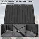 SAUTVS TPE Cargo Bed Mat Liner for Can Am Defender, Rubber Rear Cargo Bed Mat All Weather Protector Slush Liner for Can-Am Defender HD5 HD7 HD8 HD9 HD10 MAX 2016-2025 Accessories