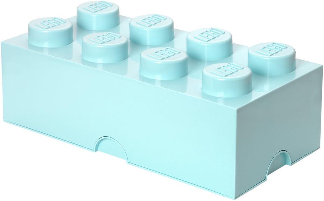 LEGO Aqua Light Blue Storage Box Brick 8 DIF