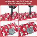 Thread Checker, Rustproof Nut and Bolt Thread Checker, Wall-Mountable Bolt Size Finder Tool, 30 SAE & 30 Metric Thread Gauge, Bolt and Nut Sizer for Quick Measurement