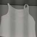 tagunop Women's Summer Tank Tops Sleeveless Scoop Neck Basic Cami Tee Shirts Casual Ribbed Slim Fitted Top White M