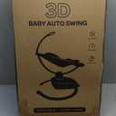Momcozy CocoSway 3D-Motion Baby Swing for Infants to Toddlers, 6 Motion Modes & 4 Speeds, 180° Rotating Seat, Remote Control, Reclining Seat with 5-Point Harness, 8 Preset Lullabies, Grey