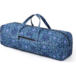 Boulder Bee | Yoga Mat Bag | Large Yoga Mat Carrier with Wet Pocket | Yoga Gifts | Gym Tote Bag for Women (Blue)