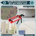 2 Pack Dual Caulking Gun 12" Dual Cartridge Epoxy Gun 400 mL /13.5 fl oz (1: 1 and 2:1) Stainless Steel Manual Caulking Gun for Bond Adhesive Cartridge Applicator