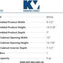 Knape & Vogt KV Door Mounted Waste Bin for Vanity 9qt White