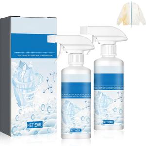 Non Ionic Clothing Emulsifier Stain Remover, Portable Dry Cleaning Stain Removal Spray, Powerful Laundry Stain Remover Spray, Active Enzyme Laundry For Clothes (2pc)