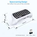 Keyboard for Xbox Series X/S, One X/S, Elite One/2 Controller, Wireless Chatpad Gaming Keypad With USB Receiver, Speaker, 3.5mm Audio Jack Accessories (Controller Not Included), White
