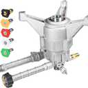 TOOLCY 7/8" Shaft Vertical Pressure Washer Pump, 2500 PSI 2.5 GPM Front Inlet/Outlet Replacement Pump Kit with Nozzles & Hardware, Fits 180-196cc Gas Power Washer for Driveway, Fence, Patio Cleaning