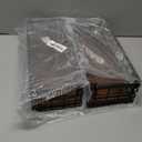 MyGift Set of 2 Black Wire Baskets for Organizing  Storage Baskets/Pantry Baskets for Shelves & Wall (Black, Burnt Wood)