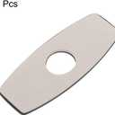 uxcell 2pcs 6 Inch Hole Cover Deck Plate Escutcheon, Stainless Steel Sink Cover Plate for Bathroom or Kitchen Sink Faucet, Round Black