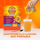 Metamucil On-The-Go, Daily Psyllium Husk Powder Supplement, Sugar-Free Powder, 4-in-1 Fiber for Digestive Health, Orange Flavored Drink, 44 Packets