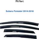 IG Window Visors Fit for 2014-2018 Subaru Forester, Out-Channel Rain Guards Vent Wind Deflectors 4PC, Car Accessories for 14-18 Forester