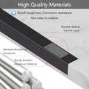 5pcs 48" Black Metal Corner Protectors, Aluminum Self Adhesive Corner Guards, Metal Wall Edge Protector Strip, Furniture Corner Protectors, Edge Trim for Cabinets and Kitchen Islands(0.8"x0.8")