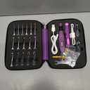 18 Size Counting Light Up Crochet Hook,Digital Crochet Hooks with Stitch Counter,Lighted Metal Crochet Needle with Case