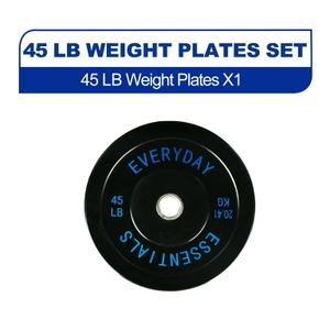 BalanceFrom Olympic Bumper Plate Weight Plate with Steel Hub, Black, 45 lbs Single