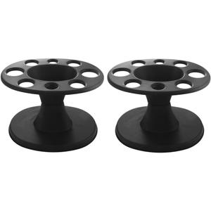 Vctitil 2Pcs Round Comb Storage Stand Set,Plastic Rack Salon Brushes Organizer,Hair Cutting Accessories Hairbrush Holder Hair Styling Tools for Salon