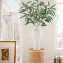 Faux Eucalyptus Stems Willow Eucalyptus Leaves 34 Long Fake Salix Leaves 3 Pcs Artificial Greenery Stems for DIY Bouquet Arrangements Centerpieces Shower Decorations-Artificial Eucalyptus Stems