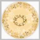 Yanstar Christmas Tablecloth Golden Christmas Pattern - 60x60in Holiday Dining Decor (152x152cm) Wrinkle & Stain Resistant Polyester