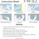 2 x Finnez Blackout Window Privacy Film No Glue Necesary Static Cling,Anti-UV,Black Window Film 100% Light Blocking for Home Or Office