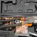 Sanuke Hydraulic Crimping Tool and Cable Cutter, 12 AWG to 2/0 AWG, 10 Tons Electrical Terminal Cable Crimper Tool Kit with 9 Die Sets and 40PCS Copper Wire Lugs