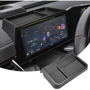 Dashboard Organizer Tray Compatible with Chevy 2025 2026 Tahoe & 2025 2026 Suburban Accessories, Custom-fit Instrument Cluster Storage Tray Behind the Wheel Compartment (NOT for model with HUD)