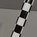 Teenyyou Checkerboard Paper Towel Holder Countertop Wood Standing Paper Roll Holder with Anti Skid Base Black and White Decorative for Kitchen Bathrooms Living Room